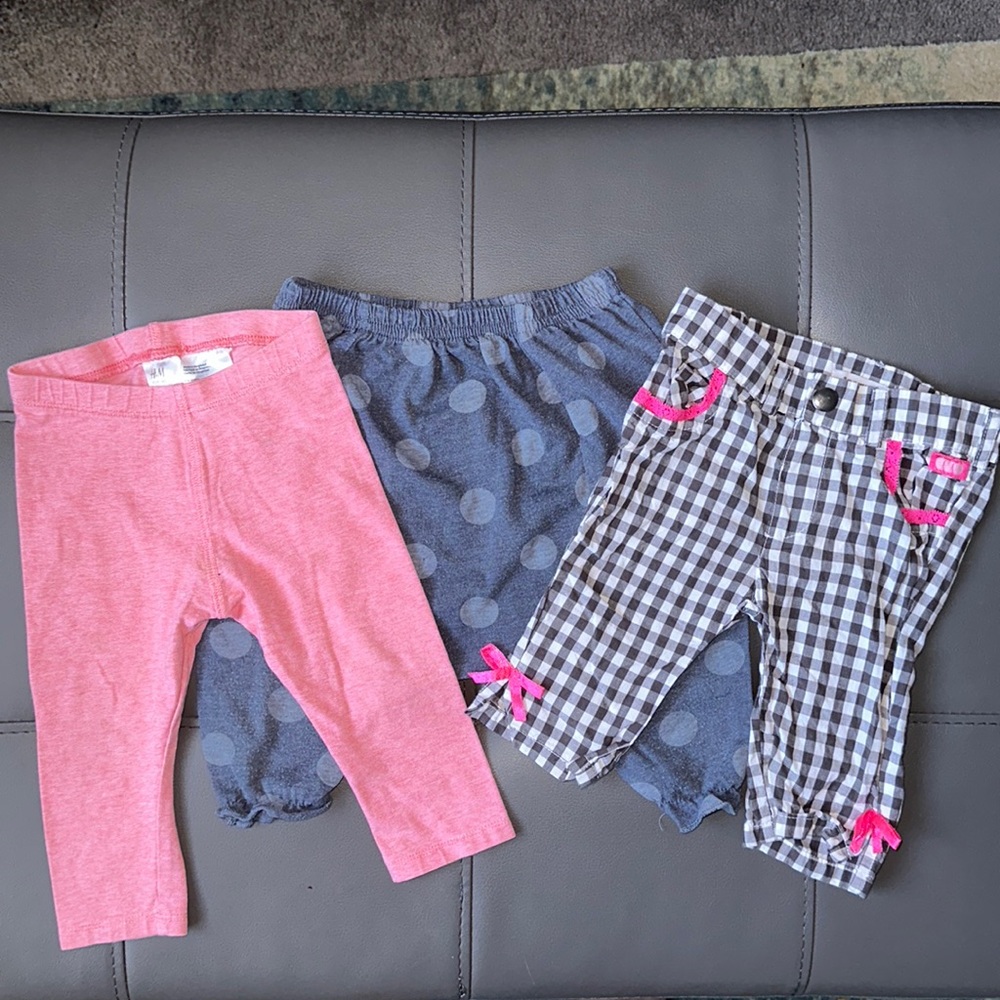 🏷️ 5 for $25 🏷️ 9-12 months baby girl pants, set of 3
